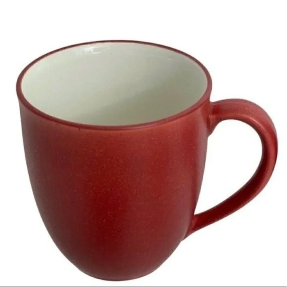 Noritake Colorwave Raspberry Stoneware 12 Oz Mugs - Set Of 4 # 8045Y